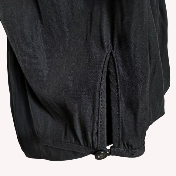 Aritzia Wilfred Shanina Womens Tie Front Blouse Top Size S Deep V Peplum Fairy - Picture 7 of 12